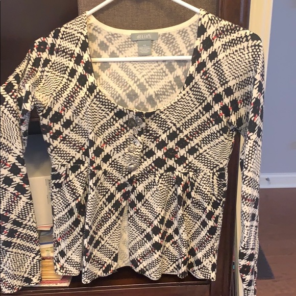 Delias sweater. Black and white with a dark pink - Picture 2 of 5